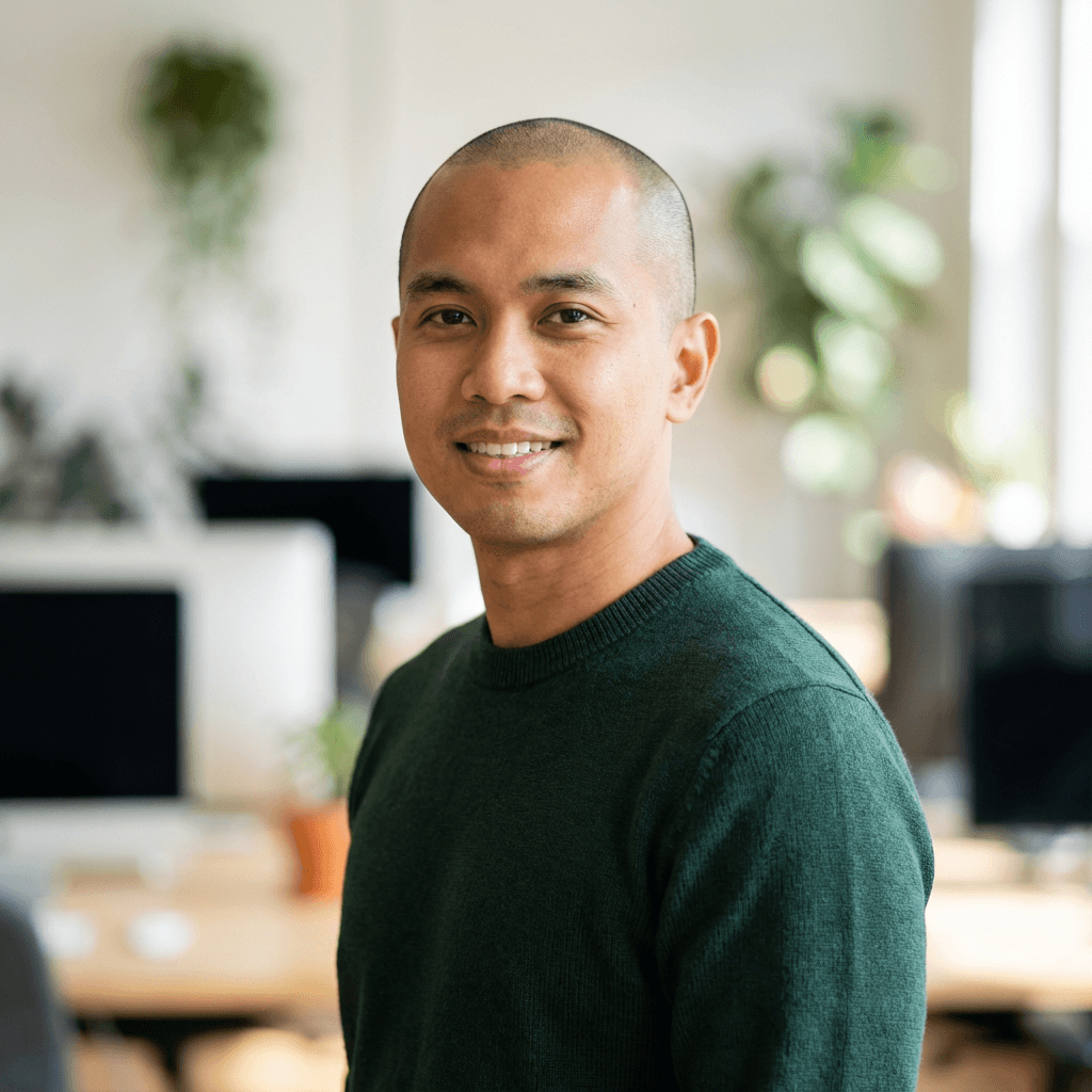Shane, founder of NimbusAI, in a clean modern workspace