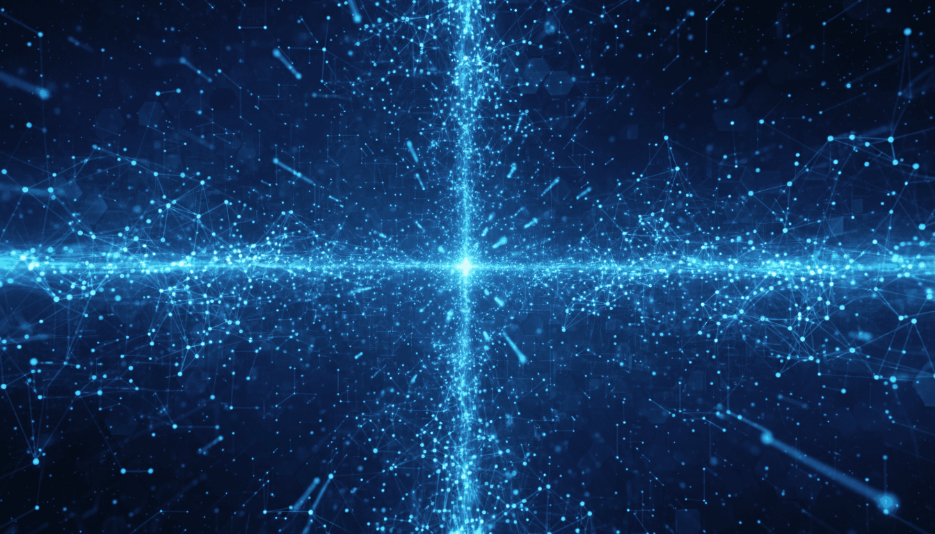 Abstract digital technology background with glowing blue network connections